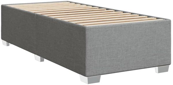 vidaXL Boxspringbett mit Matratze Hellgrau 80x200 cm Stoff 3292629 Bild 8