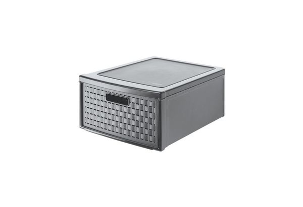 Rotho Schubladenbox Country groß, 19,2 L anthrazit