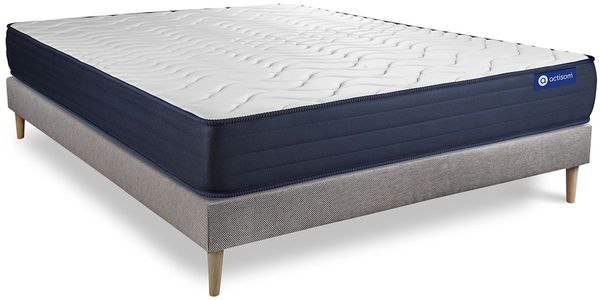 Actiflex life matratze 135x200 cm + Bettgestell mit lattenrost - Dicke : 22cm - Taschenfederkern und Memory-schaum - H5 Bild 2