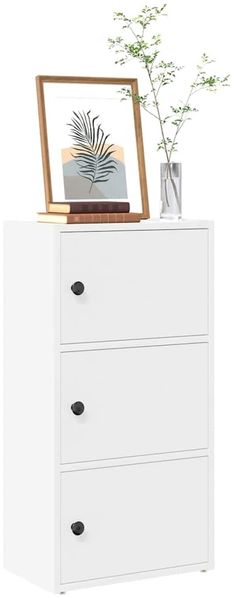 vidaXL Bücherregal Weiß 40x24x77 cm Holzwerkstoff 860364
