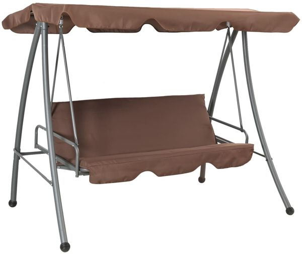 vidaXL Hollywoodschaukel mit Sonnendach Kaffeebraun 43238