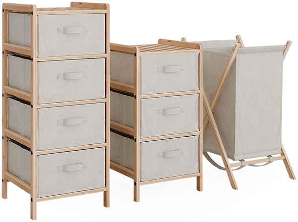 Badmöbel-Set Bruno Beige 3 Teile Vicco