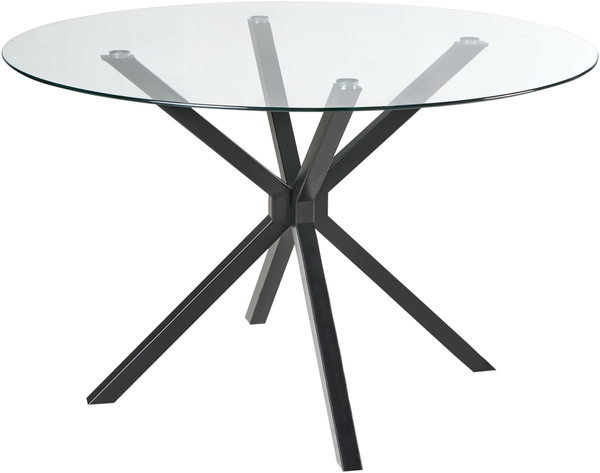 Esstisch MESTON Schwarz 120 cm 120 cm Sicherheitsglas
