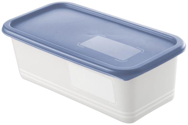 Rotho Gefrierdosen-Set Domino 3 x 1,2 L blau Frischhaltedose Kühlschrankdose Vorratsdose