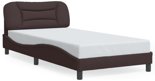 vidaXL Bettgestell ohne Matratze "Hvar" Dunkelbraun 100x200 cm Stoff 3207754
