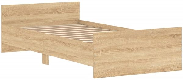 vidaXL Bettgestell ohne Matratze Sonoma-Eiche 100x200 cm Holzwerkstoff 835934 Bild 3