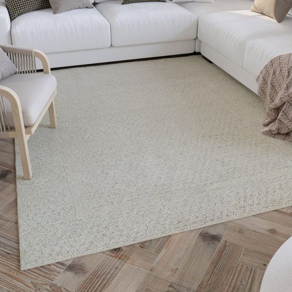 Wecon home Wollteppich Hamptons THIRTYFIVE, rechteckig, Höhe: 15 mm, Läufer, Schurwolle, Kurzflor, Wohn- & Schlafzimmer, strukturiert