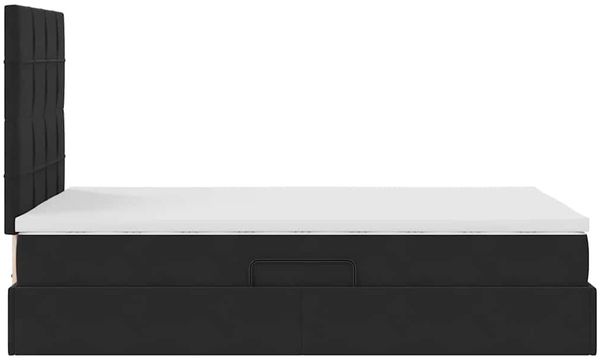 vidaXL Aufbewahrungsbett mit Matratze Schwarz 120 x 200 cm Samt 3372023 Bild 10
