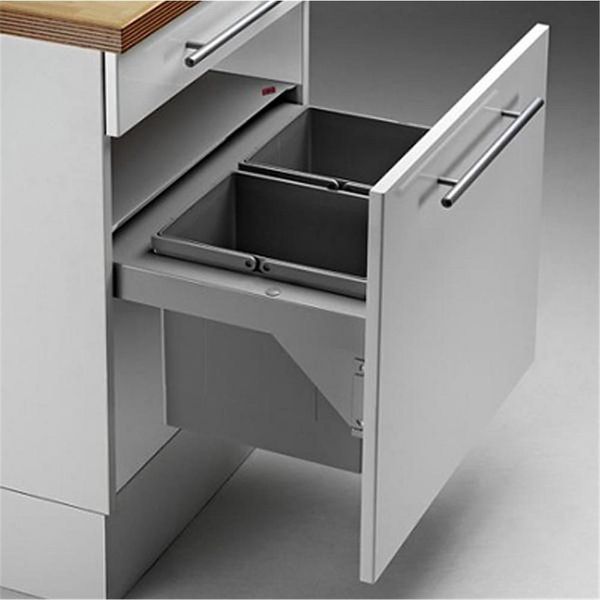 WESCO Einbaumülleimer 839702-11 Pullboy Soft 60 SW (2x29 Liter)