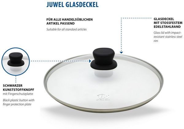 Elo Basic Deckel Juwel, (1-tlg), aus hitzebeständigem Glas