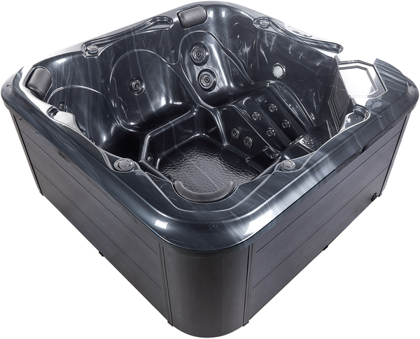 Whirlpool Outdoor grau mit LED quadratisch 210 x 210 cm TULAROSA