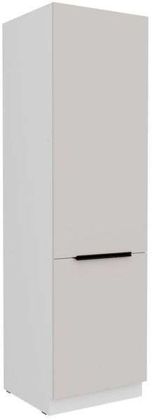 Küchen Hochschrank 60 cm COMO Kaschmir beige matt + Weiß matt Küchenzeile Küchenblock Küche Einbauküche