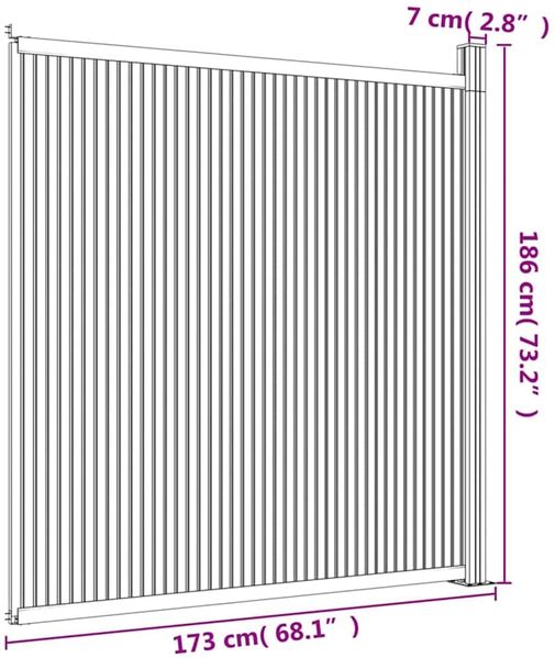 vidaXL Zaunelement Braun 173x186 cm WPC 4003982 Bild 9