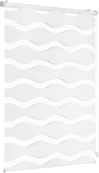 Sekey Doppelrollo Wellen Klemmfix ohne Bohren für Fenster, Doppelrollo 80 cm breit, Duo Rollo Welle Jalousie Sonnenschutz, 80x210cm, Weiß