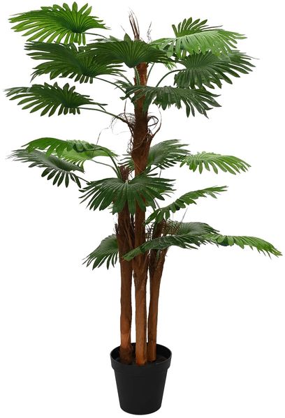 vidaXL Künstliche Fächerpalme Grün 60 x 25 x 170 cm Stoff und Bambus 42042064