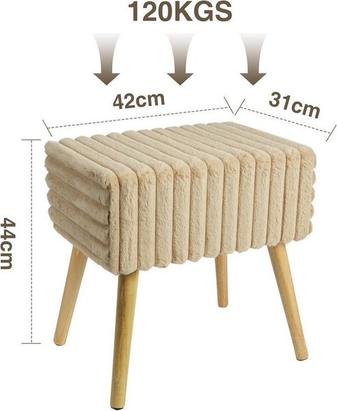 Zedelmaier Hocker Hocker schminktisch Fußhocker Schminkhocker Polsterhocker (ZD3645)