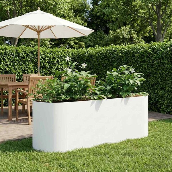 vidaXL Hochbeet im Garten Weiß 120 x 40 x 40 cm 8011685