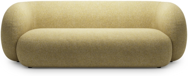 Micadoni Sofa Kate 3-Sitzer Strukturierter Stoff Sonnenblumen Melange