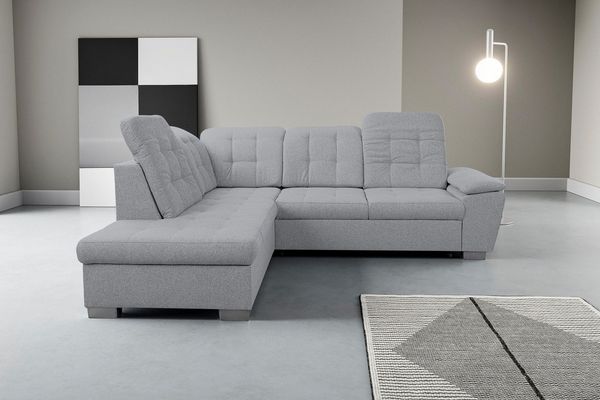 WERK2 Ecksofa Bonny inkl. Kopfteilverstellung, Bettfunktion, Stauraum, Breite 265cm, Komfortwunder mit Schlaffunktion, verstellbarem Kopfteil & Stauraum.