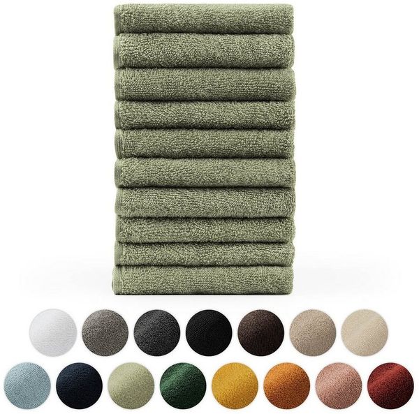 Blumtal Gästehandtücher Premium 10er Set Gästehandtücher rechteckig 30x50cm, Frottee (10-St), Handtücher Set, 100% Baumwolle