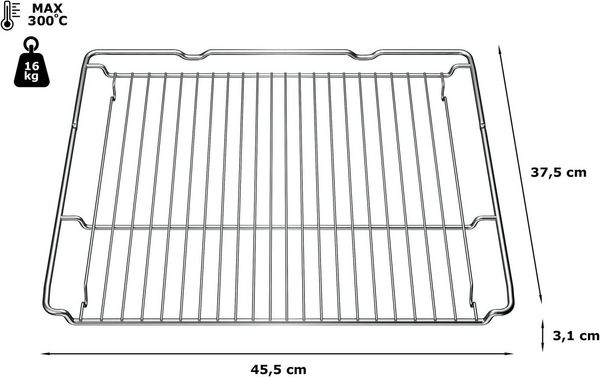 BOSCH Grillrosteinsatz HEZ634000, Stahl