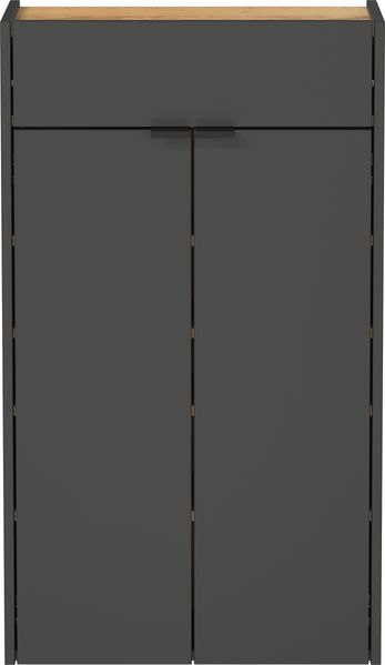 Schuhschrank >GW-AMECA< hängend / stehend, Graphit / Navarra-Eiche-Dekor - 56x97x22cm (BxHxT)