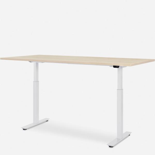 180 x 80 cm WRK21® SMART - Mandal Ahorn / Weiss elektrisch höhenverstellbarer Schreibtisch