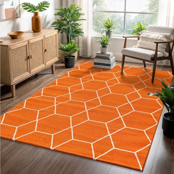 Sanat Teppich Trellis, rechteckig, Höhe: 10 mm, Kurzflor, skandi, boho, auch als Läufer und in rund