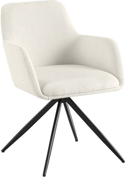 Esszimmerstuhl PELON - Cord Creme 56x62x81 cm | Essstühle Esszimmerstühle Küchenstühle Wohnzimmerstühle