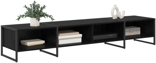 vidaXL TV-Schränk Schwarz Eichen-Optik 170,5 x 36 x 30,5 cm 886516 Bild 2