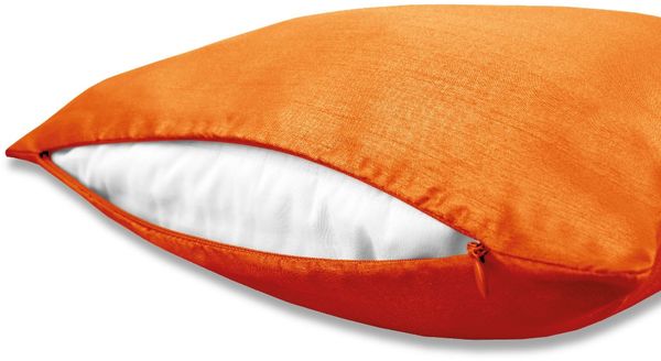 Kissenhüllen Alessia in Unifarben mit und ohne Kissenfüllung, gemütlich und anschmiegsam in vielen verschiedenen Farben erhältlich (orange - möhre/60x60 cm/ohne Füllung) Bild 2