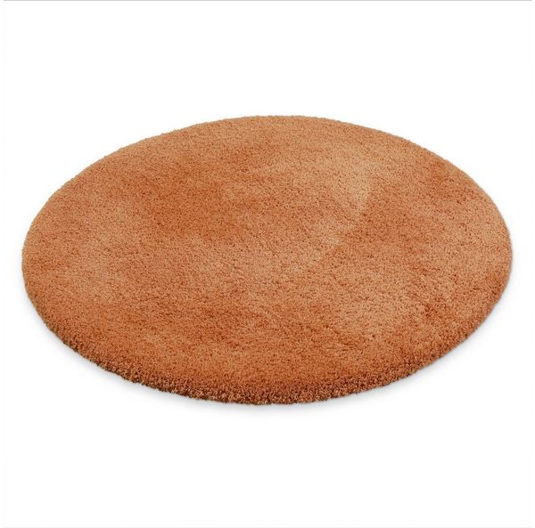OTTO home Badematte Kaarin, Höhe 30 mm, rutschhemmend beschichtet, schnell trocknend, Polyester, rund, Badteppich, getuftet, flauschig, hochflor, große Farbauswahl