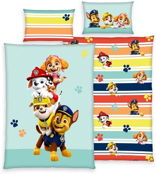 Herding Renforcé Paw Patrol Bettwäsche Made in Green Bettbezug 100x135 cm Kopfkissenbezug 40x60 cm