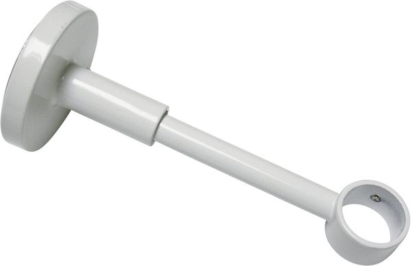 Gardinia Traeger Chicago 1-läufig geschlossen, Ø 20mm, weiß, 12 cm