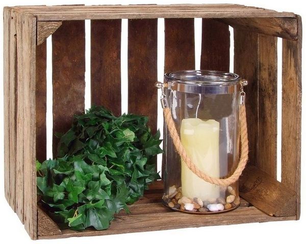 Deko-Holzkiste Obstkiste Beistelltisch Vintage Shabby Schuhregal 50x41x31cm