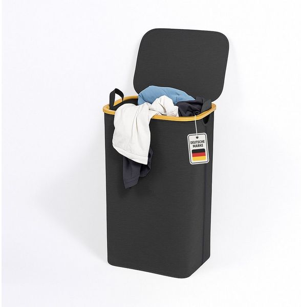 Roxlin Wäschekorb Wäschekorb 100L mit Deckel & herausnehmbarer Tasche, faltbar & tragbar Bild 5