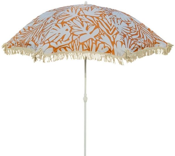 Meinposten Sonnenschirm Strandschirm Gartenschirm BOHO UV30+ Balkonschirm Fransen 150cm, abnickbar