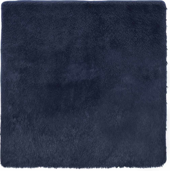 vidaXL Teppich Shaggy Hochflor NAVARRA Marineblau 240x240 cm Polyester 4102891