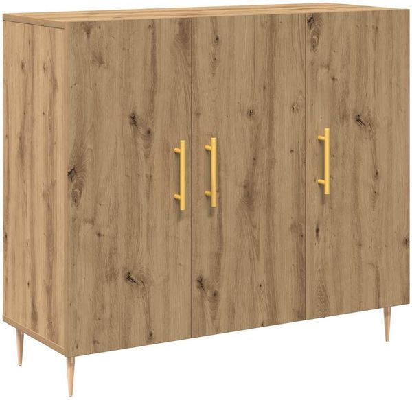 Sideboard, Kommode Artisan-Eiche 90 x 34 x 80 cm Holzwerkstoff j1120p