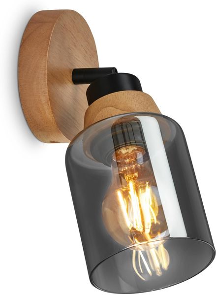 BRILONER – Leselampe, Wandleuchte Innen, Lampe, Wandlampe Innen, Schwenkbar, Wohnzimmerlampe, Schwarz