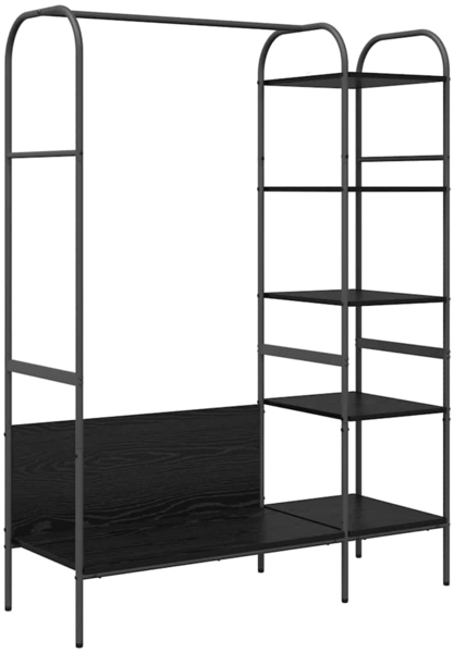 vidaXL Kleiderständer Schwarz 120 x 44 x 160 cm Holzwerkstoff 868445