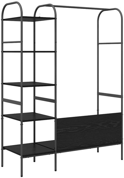 vidaXL Kleiderständer Schwarz 120 x 44 x 160 cm Holzwerkstoff 868445 Bild 7