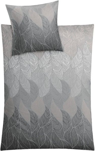 Kleine Wolke Bettwäsche Jamiro, Mako-Satin, 2 teilig, mit Blättern