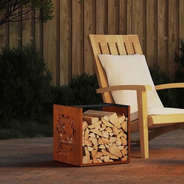 vidaXL Brennholzregal 40x40x40 cm Wetterfester Stahl 864254