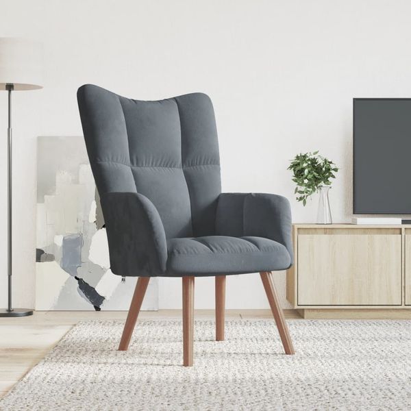 vidaXL Relaxsessel Dunkelgrau Samt [328052]
