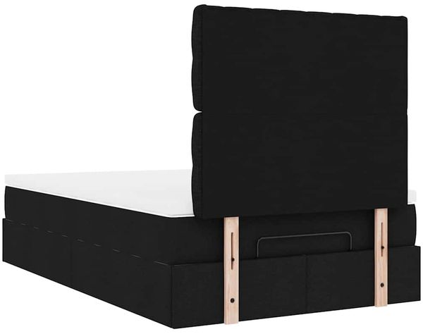 vidaXL Ottoman-Bett mit Matratze Schwarz 120x200 cm Stoff 3313232 Bild 11