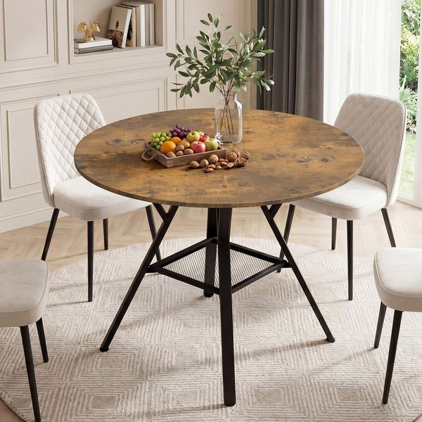 Bealife Esstisch Esstisch Runder mit Stauraum, für 4-6 Personen, R=100/120 cm