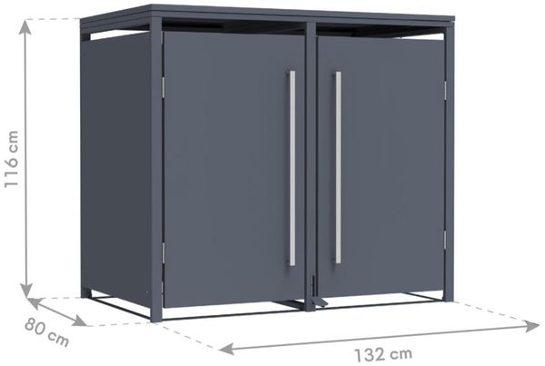 Westmann Pedura 2 | Metall Mülltonnenbox mit Bild 5