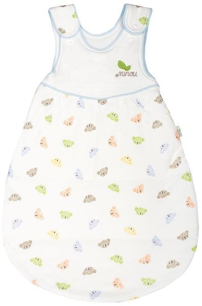 Minou leichter Baby Schlafsack aus Bio Baumwolle Blaue Bärchen