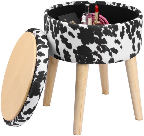 Navaris Sitzhocker Sitzhocker - Sitzhocker mit Stauraum - Ottoman - Aufbewahrungshocker (1 St)
